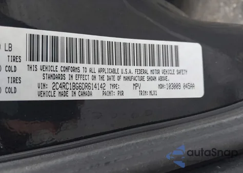 2013 Chrysler Town & Country Touring from USA, damaged, VIN 2C4RC1BG6DR614142